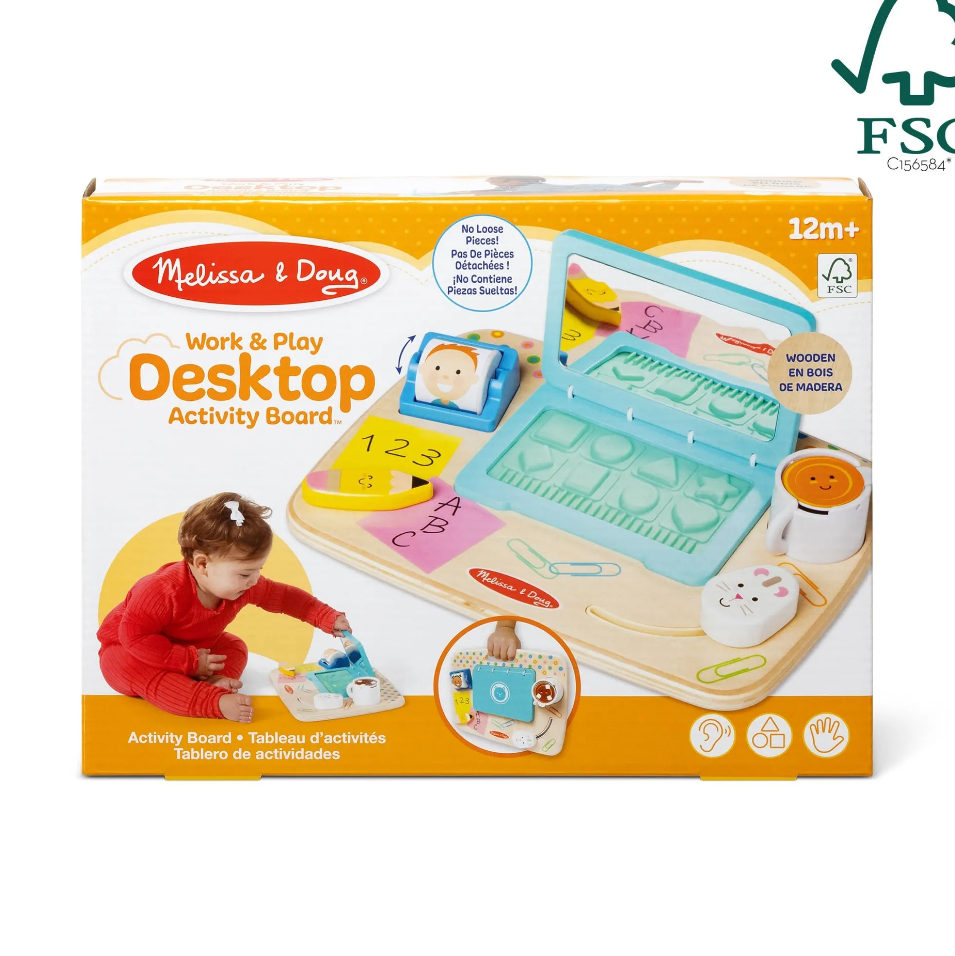 Wooden Work & Play Desktop Activity Board